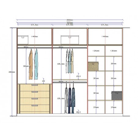 Ropero de 3m x 2.50m