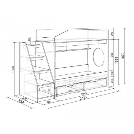 Camarotes con cajones