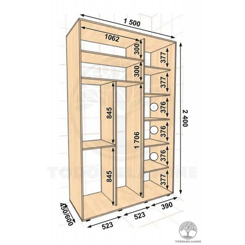 Armario de 1.50m x 2.40m